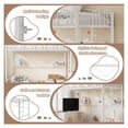 thumbnail image 4 of Yiwa Metal Loft Bed, Twin Size with Ladder, Arched Guardrail, Sturdy Steel Slats Support, 4 of 8