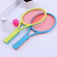 thumbnail image 2 of Kids Tennis Racket Plastic Tennis Racquet with 2 Table Tennis 2 Badminton Ball 4 Shuttlecocks Racket Children Outdoor Toy for Toddlers Age 3-6, 2 of 6