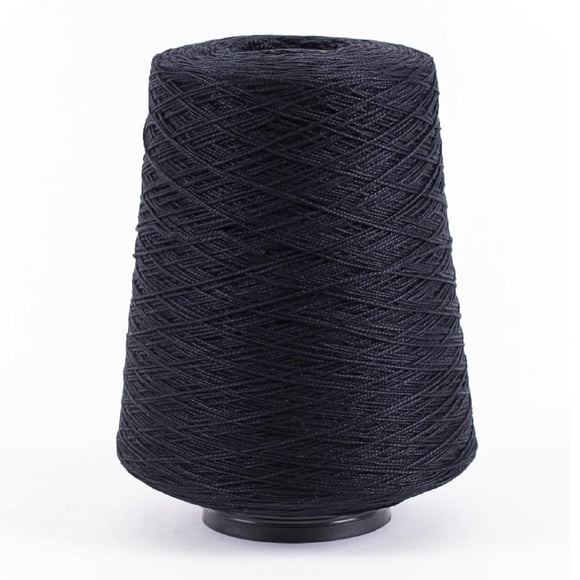 5/2 Perle Mercerized Cotton Weaving Yarn by Silk City Fibers Black