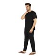thumbnail image 3 of Inkmeso Solid Nightwear Set For Mens Tshirt And Pants Pajama Set Short Sleeve Pjs Loungewear Set, 3 of 8