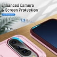 thumbnail image 5 of KOMI for Google Pixel 9 Case, [Shockproof] Military Grade Proof Protection [Fall Prevention] [Anti Fingerprint ] Rugged Protective Phone Case Cover for Google Pixel, Pink+Hot Pink, 5 of 5