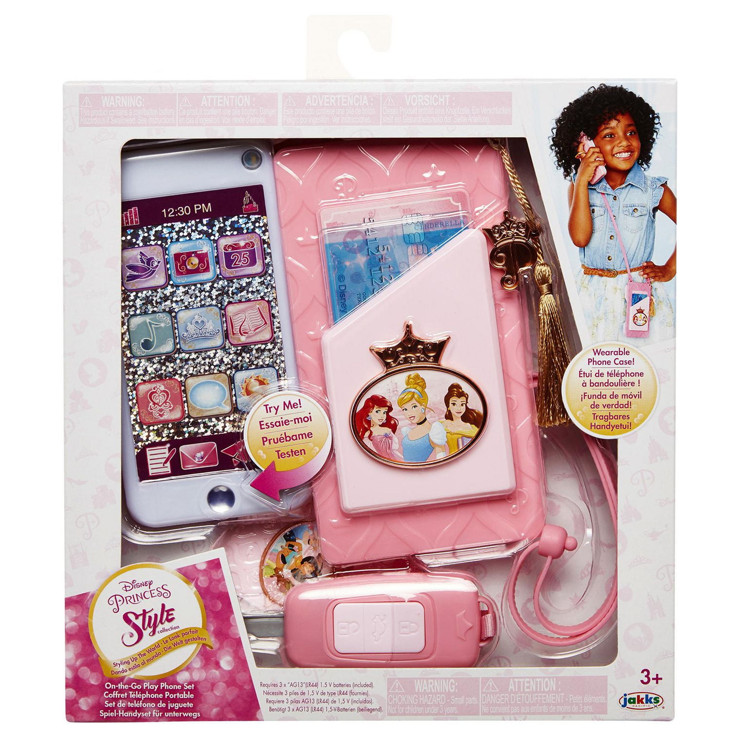 Ensemble téléphone portable Style Collection de Disney Princesses, Groupe d'âge 3+