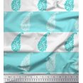 thumbnail image 1 of Soimoi Green polyester Crepe Fabric Stripe & Paisley Print Fabric by the Yard 52 Inch Wide, 1 of 3