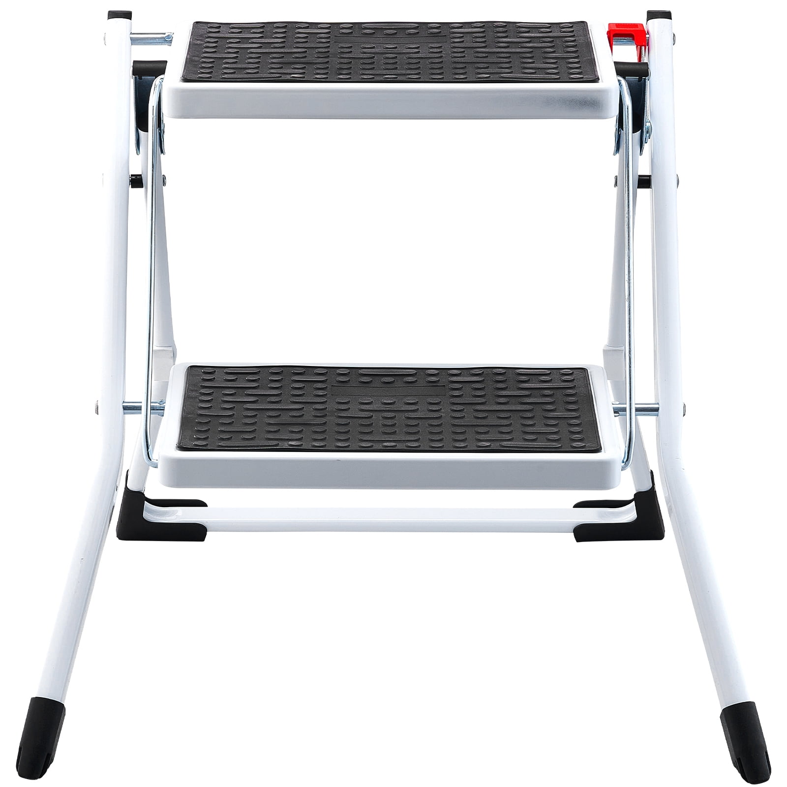 KFFKFF 2-Step Ladder with 330lbs Load Capacity, Foldable Steel Step Stool Featuring Broad Non-Slip Pedal, Robust Step Stool Suitable for Adults and Kids, Versatile for Home, Kitchen, Office, and RVs