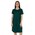 thumbnail image 1 of Inkmeso Robe T-Shirt d'Été Décontractée Unie pour Femmes, Coupe Ample, Tunique à Manches Courtes, Robe de Nuit, 1 of 7