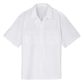 thumbnail image 4 of TOPTIE Short-Sleeve Work Shirt Straight Collar Utility Uniform Stain and Wrinkle Resistant-White-M, 4 of 7