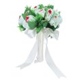 thumbnail image 1 of Fake Artificial Bridal Bouquet Flower DIY Wedding Party HandMade Decorations for Wedding(White ), 1 of 14