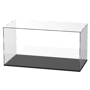 Uxcell Clear Acrylic Display Case, 16 x 8 x 8 Inch Assemble Acrylic Display Box Dustproof for Action Figures/Model/Collectibles/Doll