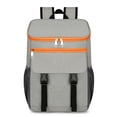 thumbnail image 1 of Large Capacity Insulated Cooler Backpack Waterproof Picnic Cooler Bag Grey and Orange, 1 of 8