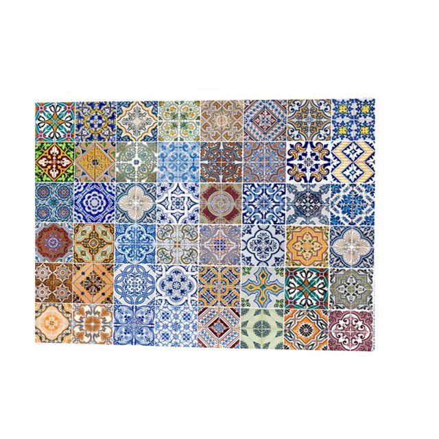 GUOOL Rectangular Tablecloth Outdoor Tablecloth, 140 Cm - 8 Bohemia Grid