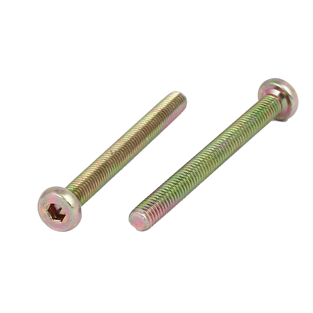 Uxcell M6x45mm Brass Hex Bolts – 10-Pack, Fully Threaded Grade 4.8 Solid Brass Machine Screws