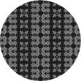 thumbnail image 1 of Ahgly Company Machine Washable Indoor Round Transitional Night Black Area Rugs, 3' Round, 1 of 7