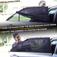 thumbnail image 3 of YOPTOP Car Window Screens for Camping Pack of 4 | 100% Protection from Bugs  UV and Car Mosquito Net for Camping | Breathable Mesh Baby Car Window Covers for Privacy Blackout, 3 of 5