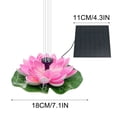 thumbnail image 3 of Solar Powered Floating Pond Fountain with Interchangeable Nozzles | Leaf & Flower Design | 30-60cm Water Spray Height | Weather-Resistant Outdoor Water Feature for Garden Decor, 3 of 6