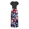 thumbnail image 4 of QIPOPIQ Robes pour Femmes avec Poches Manches Courtes Tendance Imprimé Fête de l'Indépendance Robe d'Été Vacances Longue Robe Offres 2023, 4 of 8