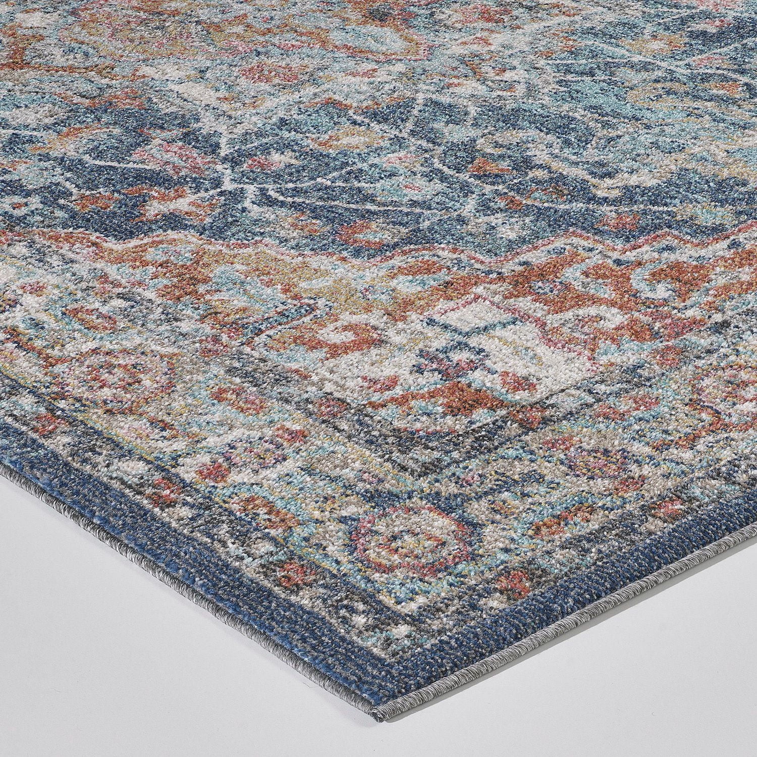Tapis tissé rouge et bleu Cranfield