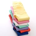 thumbnail image 4 of GDREDA Girls' Basic Solid Full Length Cotton Soft Leggings (Light Blue,3-4 Years), 4 of 5