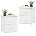 thumbnail image 1 of Eunos Tables de Nuit Blanches pour Chambre, Ensemble de 2, Petite Table de Chevet Table d'Appoint pour Garde-Robe Salon, 1 of 7