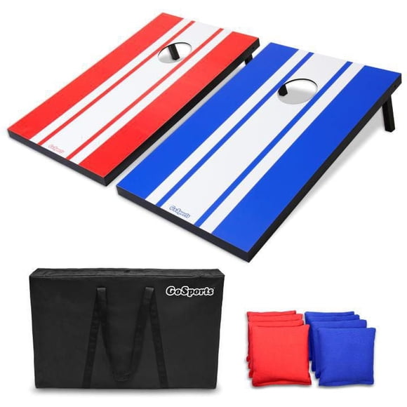 GoSports Classic Cornhole Beanbag Toss Game Set – Tailgate Size, 2 Boards & 8 All-Weather Bags