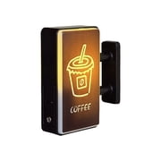 Bookk Mini Coffee Refrigerator Retro Coffee Neon Sign Fridge With Light Wall Mount Lighted & Bar Signs For Kitchen Home Dorm CoffeeLovers