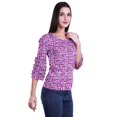 thumbnail image 3 of Moomaya Ruffle Sleeve Printed Cotton Womens Tops Plus Size Short T-Shirt Top, 3 of 4