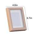 thumbnail image 3 of COFEST 7x5 Picture Frame Display Pictures with Mat Or without Mat Wall Hanging Photo Frame for Wall Mounting Display Photo Frames Khaki, 3 of 6