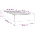 thumbnail image 2 of vidaXL Bed Frame Light Grey 100x190 cm Twin Fabric, 2 of 7