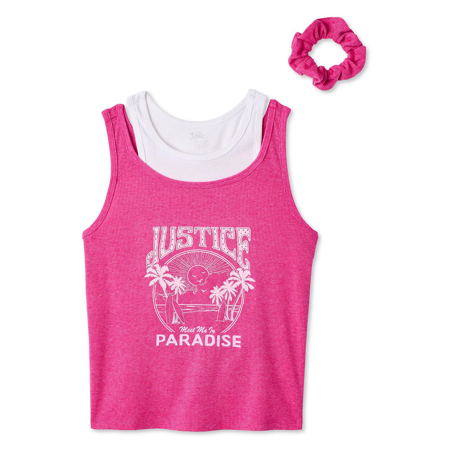 Justice Girls' Layered Rib Tank Top