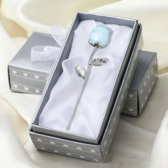 Danhjin Crystal Rose Natural Crystal Raws Semi Gemstones Rose Decoration Valentine's Day Wedding Gift Crystal Handicrafts Gift Table Decor