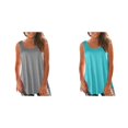 thumbnail image 1 of (Lot de 2) Kcodviy Femmes Décontracté Été Ample Actif Hauts Amples pour Femmes Sans Manches Col Rond Gilet Hauts pour Hommes Débardeur Chemise Tunique Blouse 3X Hauts pour Femmes Camisole, 1 of 7