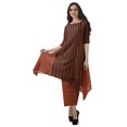 thumbnail image 1 of Moomaya Ensemble Kurti Kurta Pantalon pour Femmes Col Bateau Imprimé Robe 2 Pcs Tenue Ethnique, 1 of 6