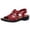 Red, variant on Willtoo Womens Orthopedic Sandals Non Slip Slip on Arch Support Summer Flat Sandals Wide Hiking Shoes 2026 New Vacation Beach Orthopedic Shoes