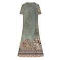 thumbnail image 4 of Robe pour Femmes, Robe d'Été pour Femmes, Robe d'Été Décontractée et Aguichant pour Femmes à Col Rond Imprimé à Manches Courtes avec Poches, Shorts pour Femmes, Robe d'Été pour Femmes, 4 of 5