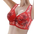 thumbnail image 3 of Gubotare Sports Bras for Women High Support Large Bust Womens Seamless Ribbed Longline High Neck Sports Bra - Racerback Padded Slim Fit Crop Tank Top with Built in Pads (Red,L), 3 of 3