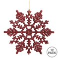 thumbnail image 2 of Vickerman M101605 Flocon de Neige Pailleté Bourgogne 8 Po. Boîte 12-Pvc, 2 of 2
