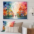 thumbnail image 1 of Designart Large Bicycle framed wall Art, Bicycle Geometric Pedals Painting I , bicycle framed wall art decor, Multi-Color Modern White Framed Wall Art, 32x16 inches White Color Frame, 1 of 5