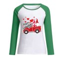 thumbnail image 4 of RKSTN Chandail en Molleton de la Saint-Valentin pour Femmes Mode Imprimé Lettre et Cœur Chandail en Molleton Manches Longues Col Rond Tops, 4 of 4