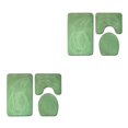 thumbnail image 3 of Guardoinrt 3x Bathroom Mat Set Easy To Clean Waterproof Comfortable Eco-friendly Anti-slip Bathroom Rug Sets PJ210611-B003 2Set, 3 of 6
