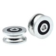 thumbnail image 2 of 4pcs 6x30x14 Mm U-type Rolling Wheel ,grooved Bearing Pulley Track Guide Wheel/wire Rope Overhead Crane ,Work Smooth and Silent, 2 of 4