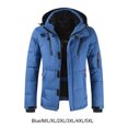 thumbnail image 3 of Becaristey Stay Fashionable And Comfortable Warm Hooded Jacket Wide Application Mens Duck Down Jacket blue L, 3 of 6