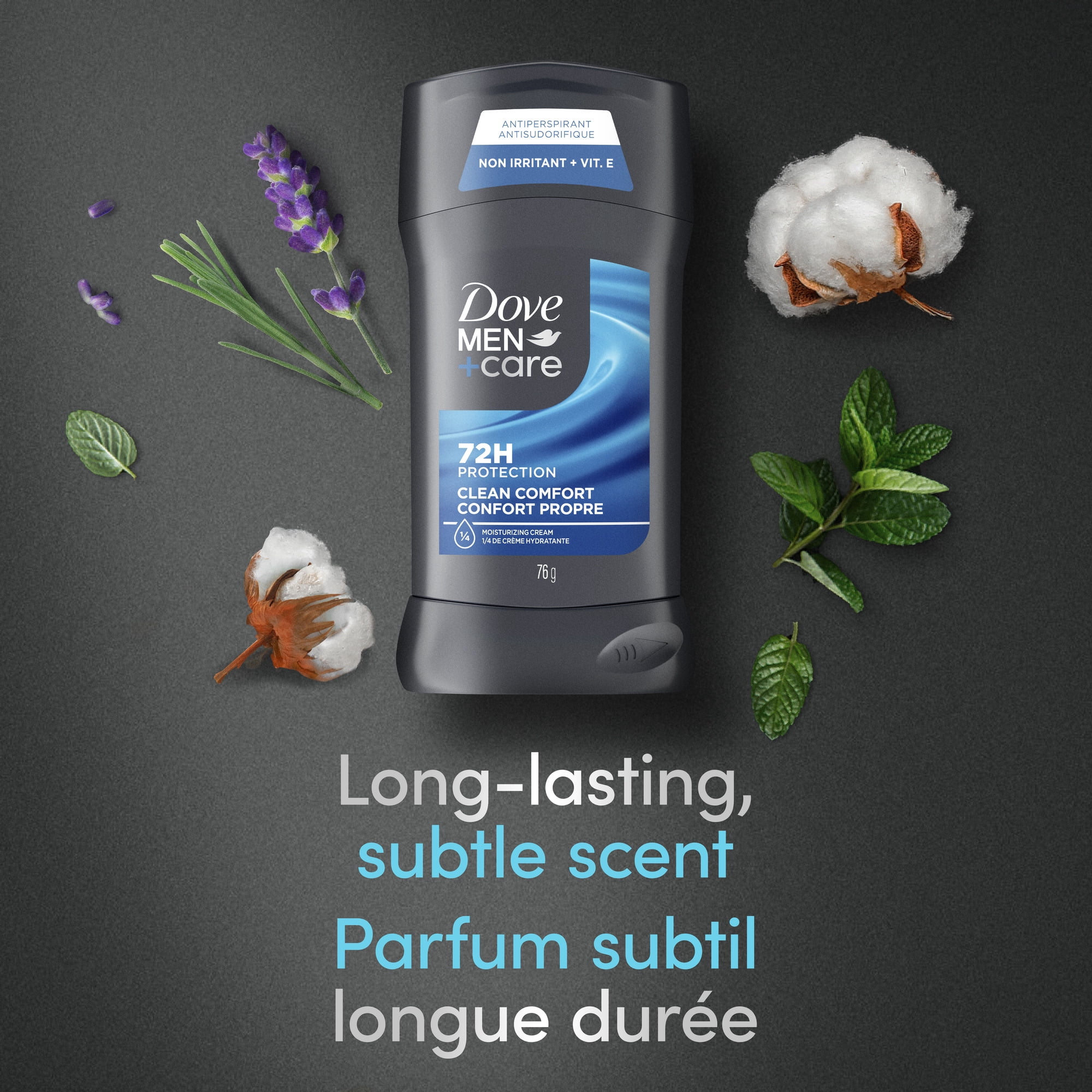 Dove Men+Care Antisudorifique en Bâton Protection 72 H Confort Propre, 76 g