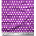 thumbnail image 1 of Soimoi Purple polyester Crepe Fabric Artistic Flower & Dots Print Sewing Fabric Yard 42 Inch Wide, 1 of 3