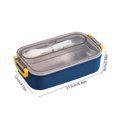 thumbnail image 3 of Tranfacy Maison et Cuisine, Boîte à Lunch, Boîte à Lunch en Plastique Corps 700ml et Doublure en Acier Inoxydable 480ml Boîte à Lunch Bento pour Enfants Contenants à Lunch pour Adultes Étanche, 3 of 4