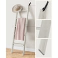 thumbnail image 5 of VASAGLE Blanket Ladder Decorative Farmhouse for The Living Room, 5-Tier Ladder Shelf, Ladder Rack for Storage and Decor, Rustic White, 5 of 5