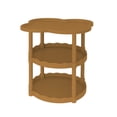 thumbnail image 2 of Plastic Sofa Side Table with Storage Shelf Small Coffee Table for Living Room Bedroom Movable Floor Standing Nightstand with Cloud Shelf Compact End Table for Couch Bedside Corner Easy Assembly, 2 of 5