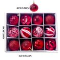 thumbnail image 2 of AMERTEER Rouge PVC Mini Boules Suspendues Petites Boules de Noël Ornements 12 Comte, 2 of 9
