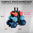 thumbnail image 3 of HolaHatha 5, 10, and 15 Pound Neoprene Dumbbell Weight Set with Storage Rack, 3 of 11
