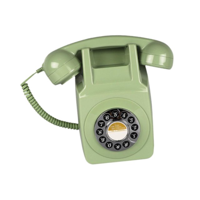 stanreset Téléphone Fixe Rétro Mural Téléphone Professionnel Type Filaire Vert 22x14.5x9CM
