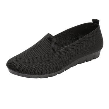 XZNGL Chaussures pour Femmes Chaussures Femmes Chaussures Décontractées Femmes Chaussures Décontractées en Maille à Enfiler Compensées Bout Rond Respirantes Chaussures Simples Chaussures Pois