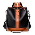 thumbnail image 1 of GPOECD Ladies Fashion Versatile Color Matching Casual Lightweight Zipper Student Backpack for School School Backpack Black,One Size, 1 of 5